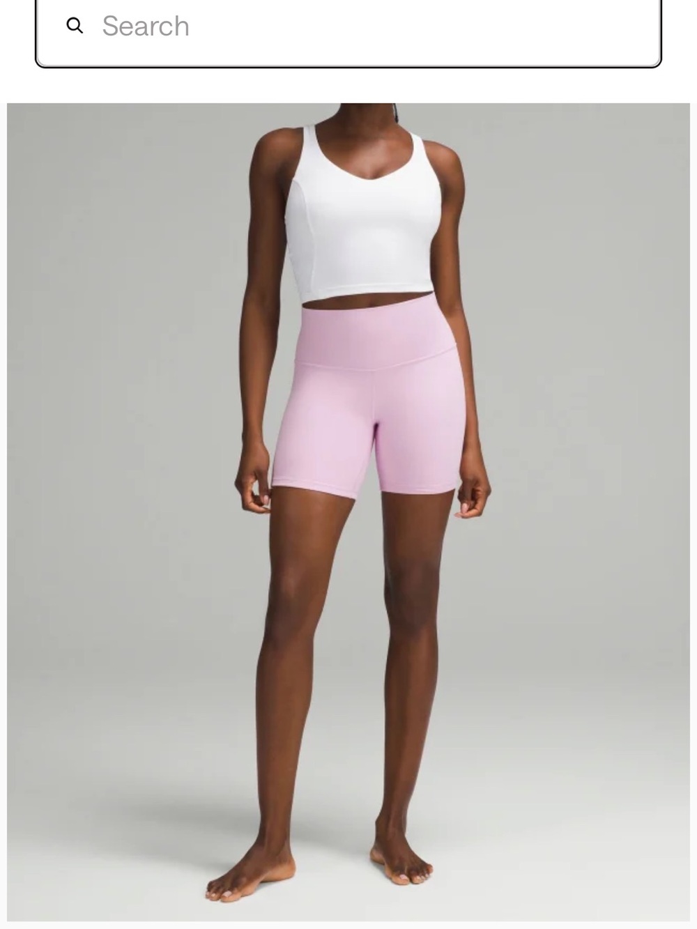 lululemon athletica Light Pink High-Rise Bike Shorts